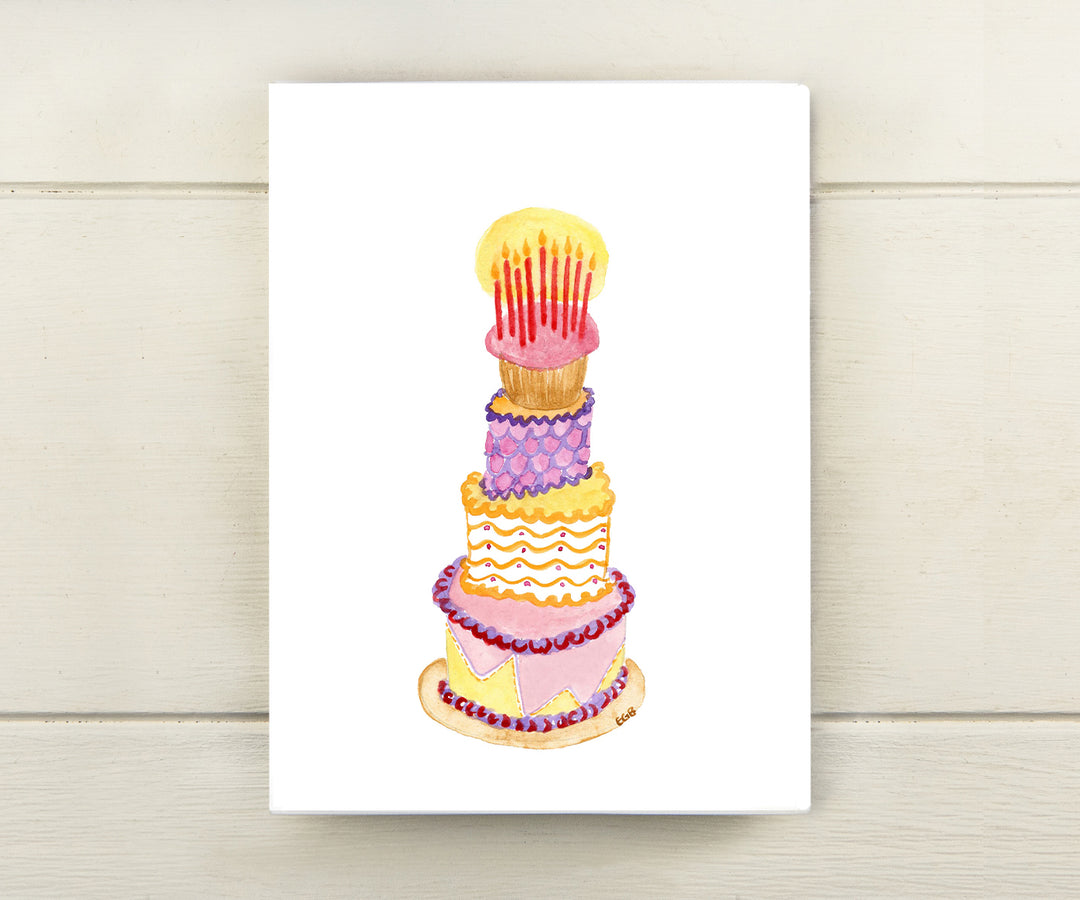 Tall Cake Birthday Card