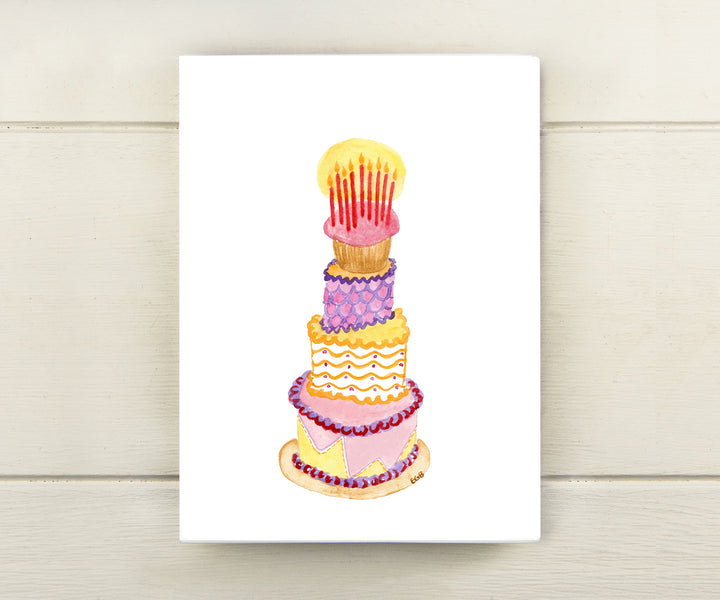 Tall Cake Birthday Card