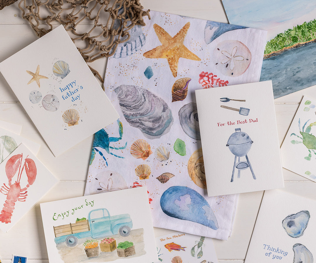 Beach Treasures Tea Towel