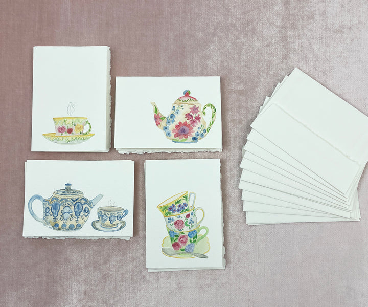 tea time watercolor notes