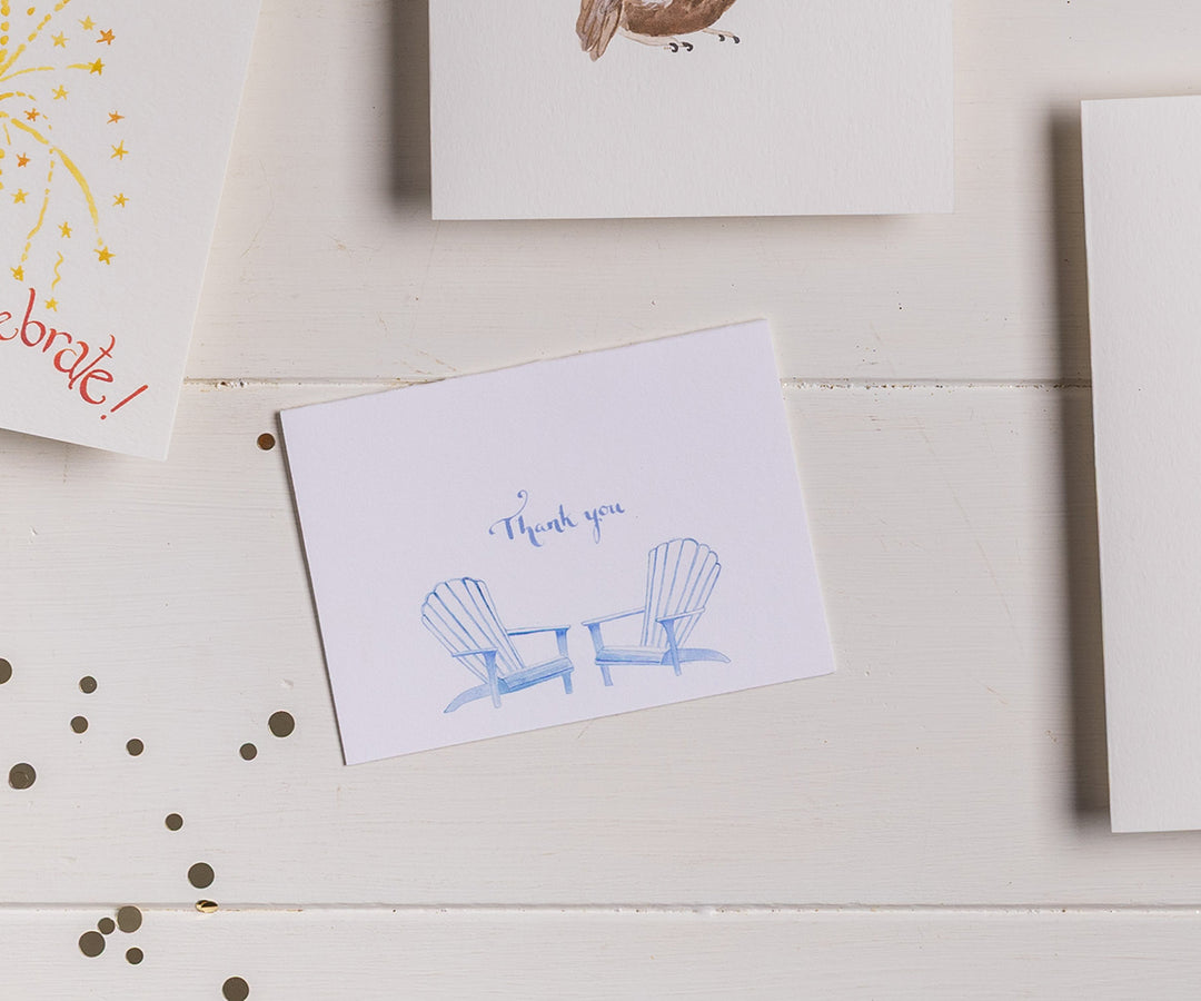 Adirondack Chairs Thank You Note Cards