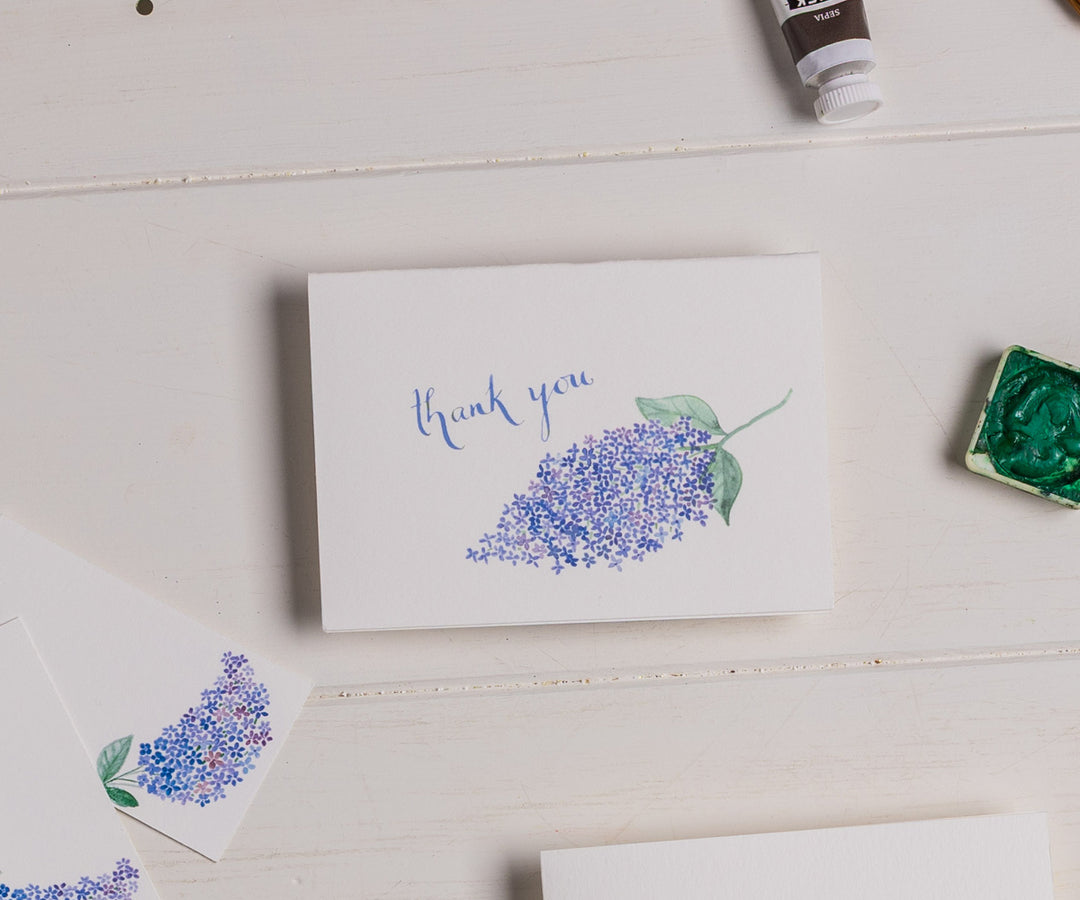 Lilac Thank You Note Cards