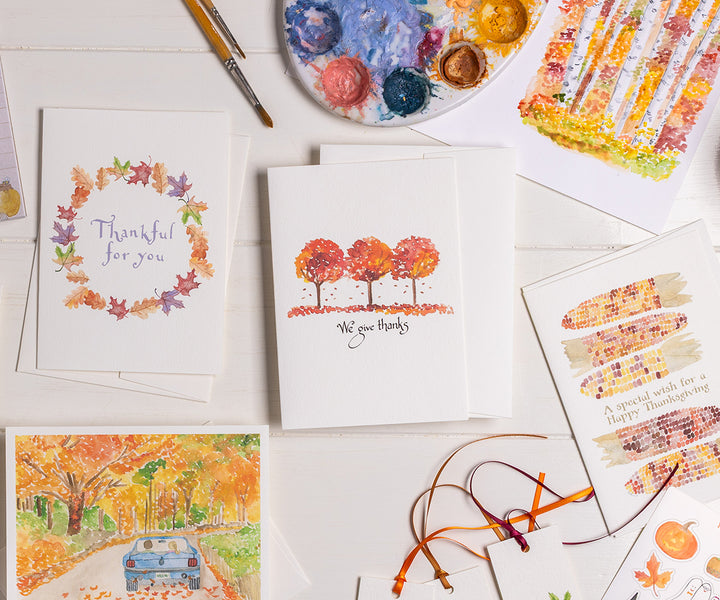 Autumn Corn Thanksgiving Card