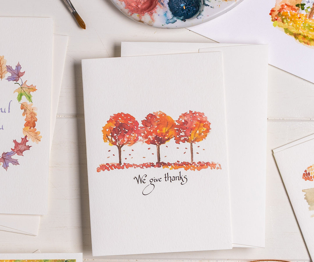 Autumn Trees Thank You Card