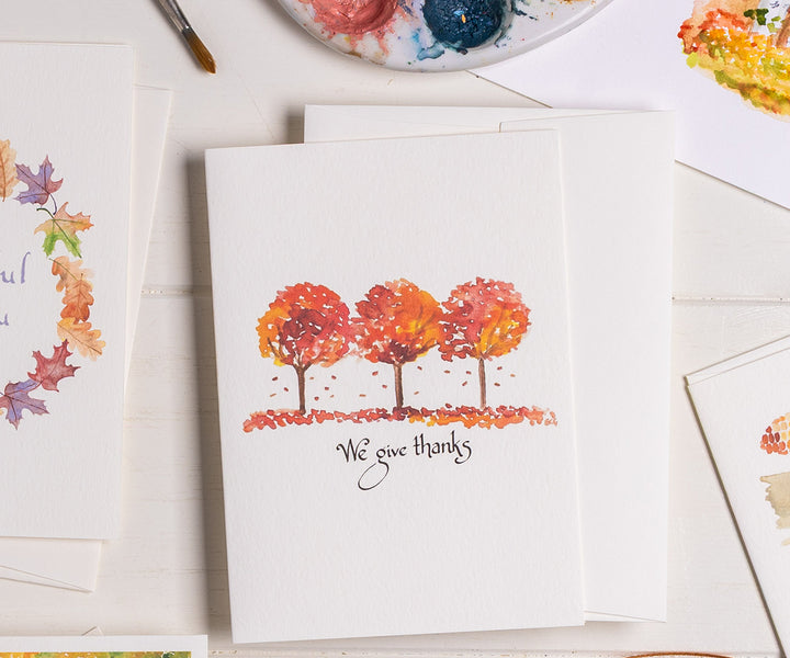 Autumn Trees Thank You Card
