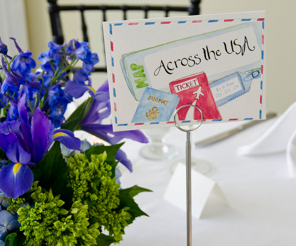 travel theme table number