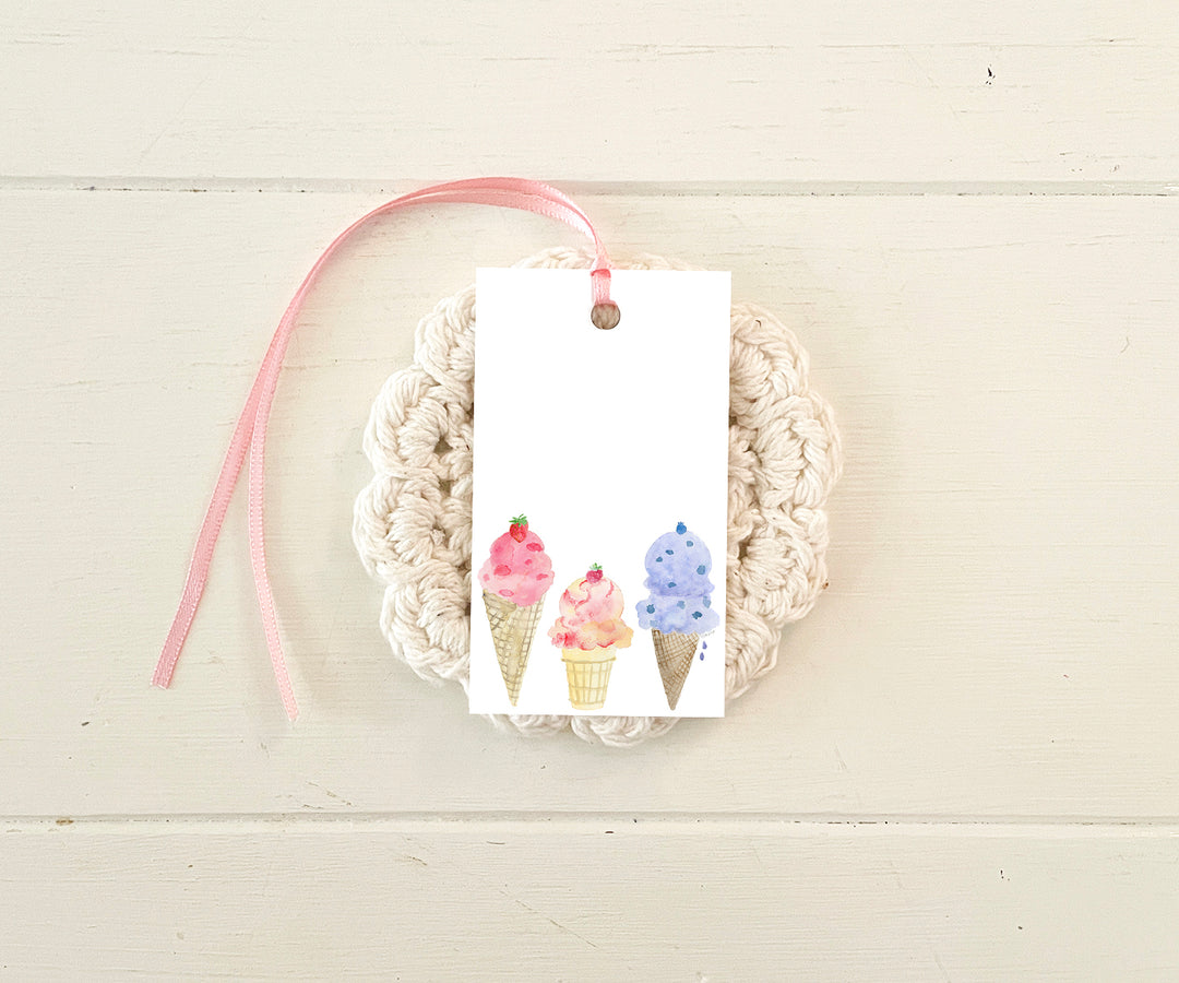 Triple Scoop Birthday Gift Tags