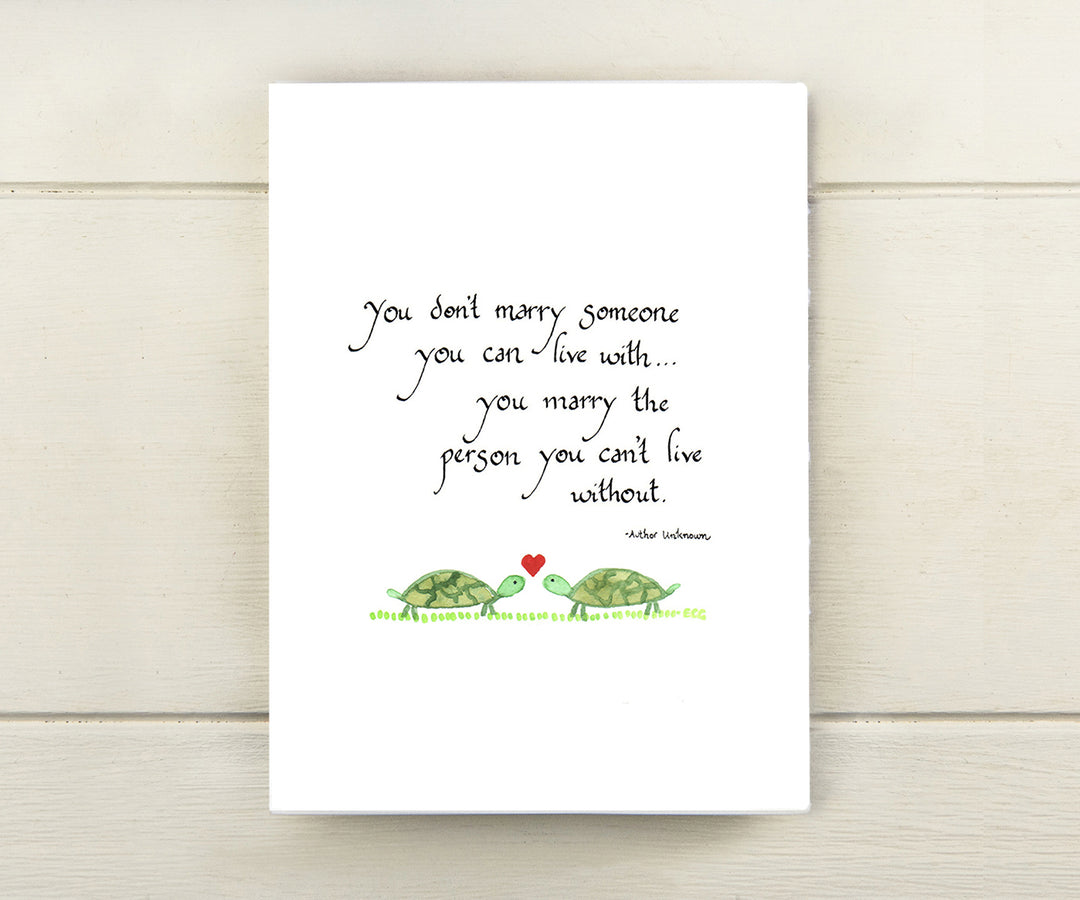 Turtles Marriage Quote Card