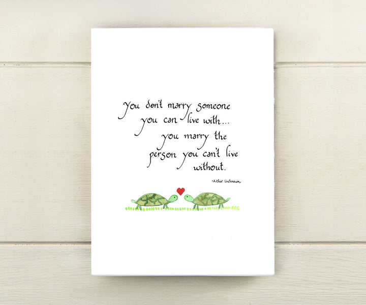 Turtles Marriage Quote Card