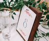 Autumn Trees table number by Emily Delameter