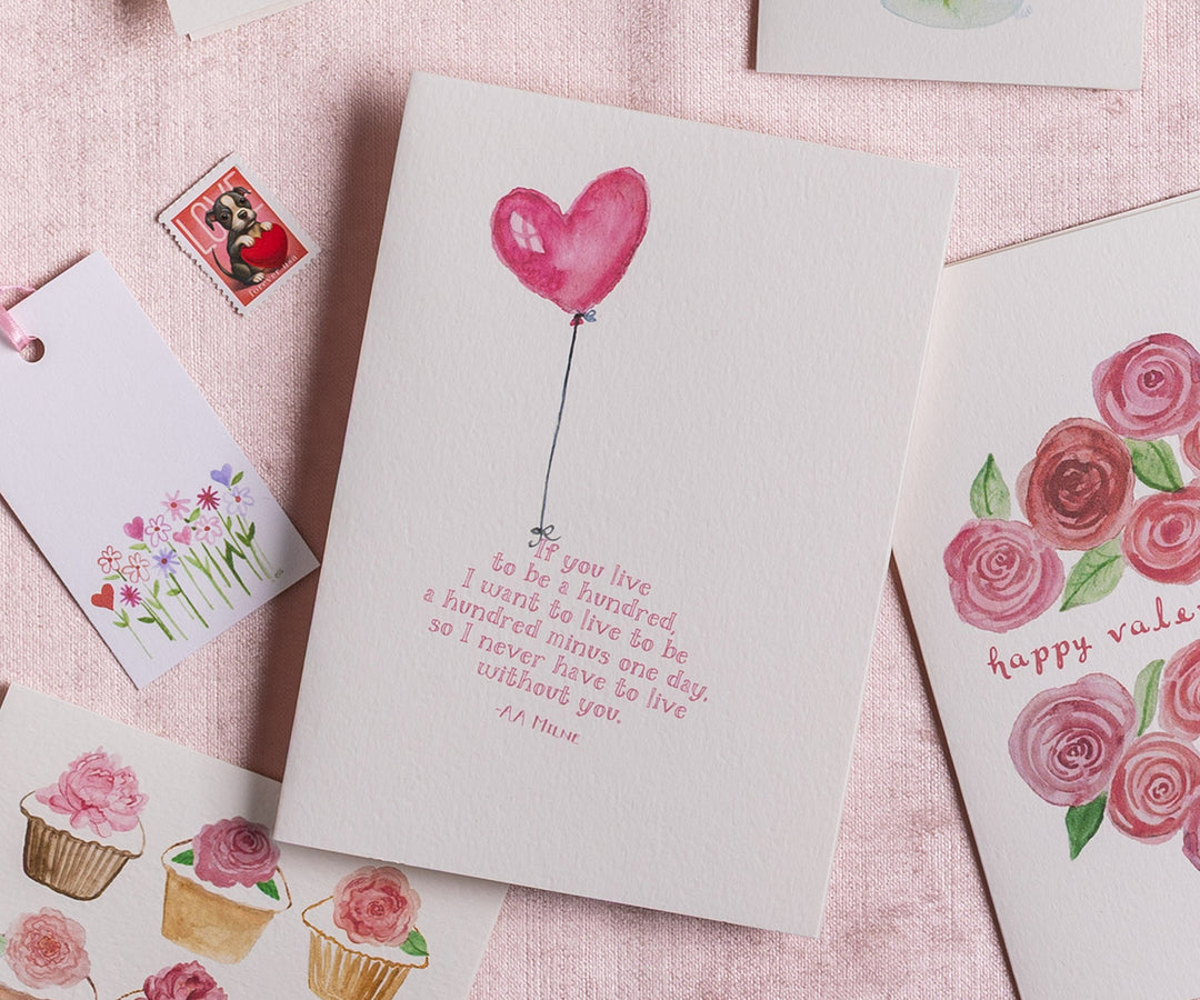 Pooh Heart Balloon Valentine