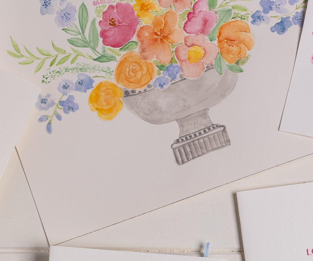 Special Bouquet Card painting close up