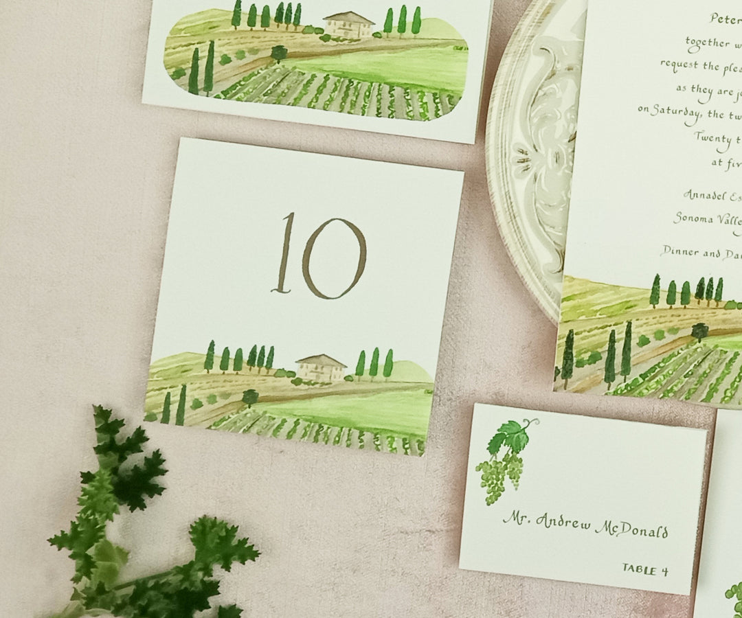Vineyard Table Number