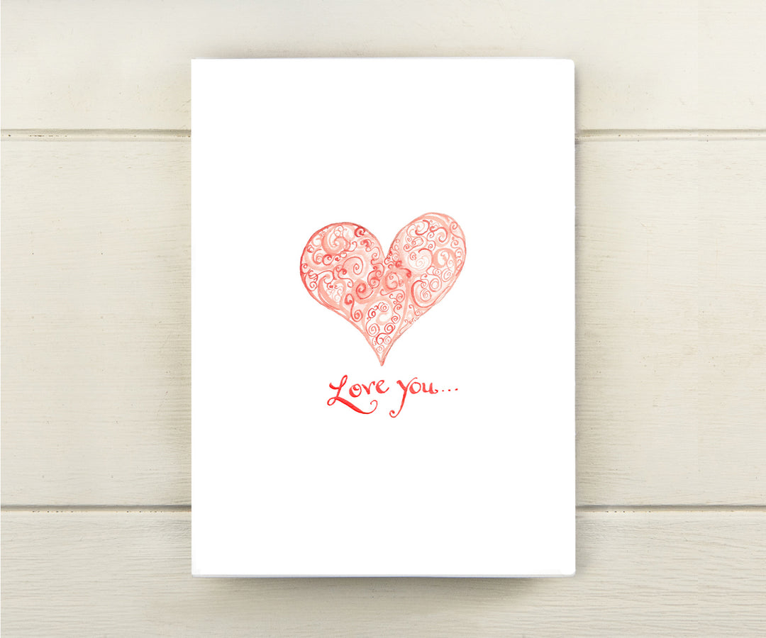 Vintage Heart Valentine Card