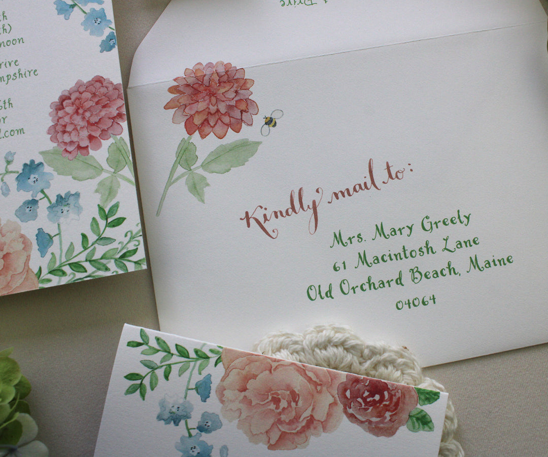 Vintage Mixed Floral Invitation