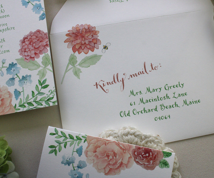Vintage Mixed Floral Invitation