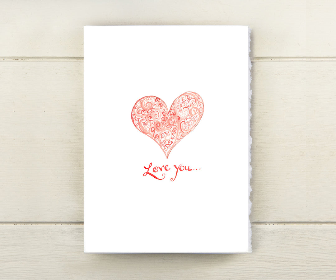 vintage heart card