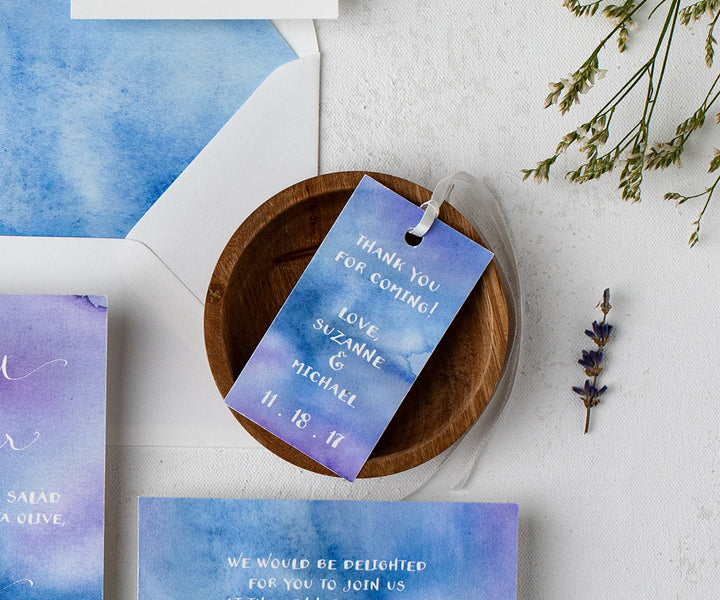 Watercolor Wash Favor Tags