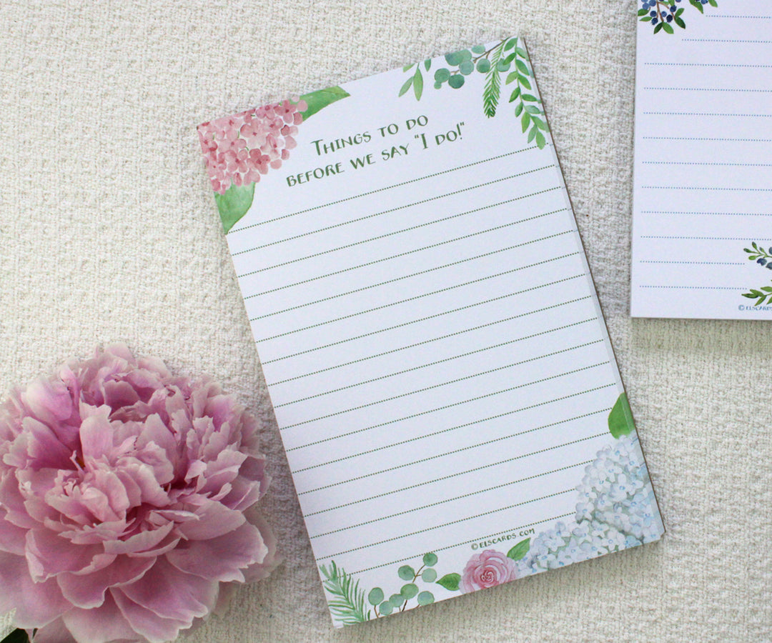Wedding to do list notepad
