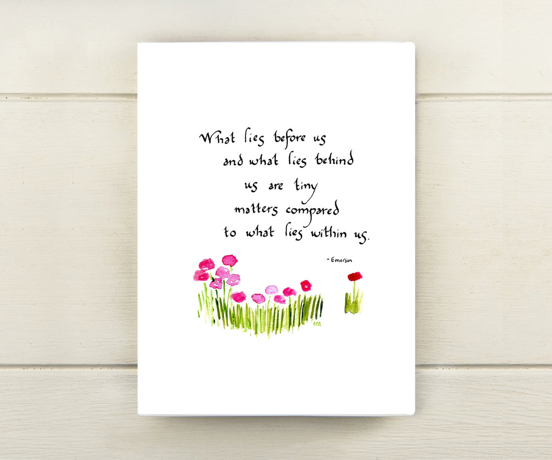 What Lies Before Us Emerson Quote Card