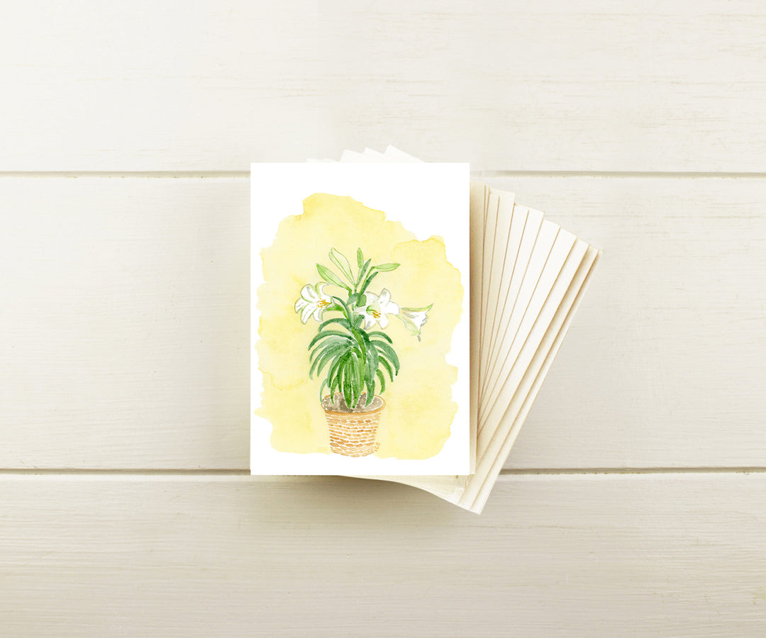 White Lilies Note Cards