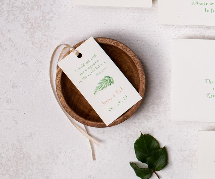 Woodland Fern Favor Tags