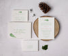 Woodland fern wedding invitation