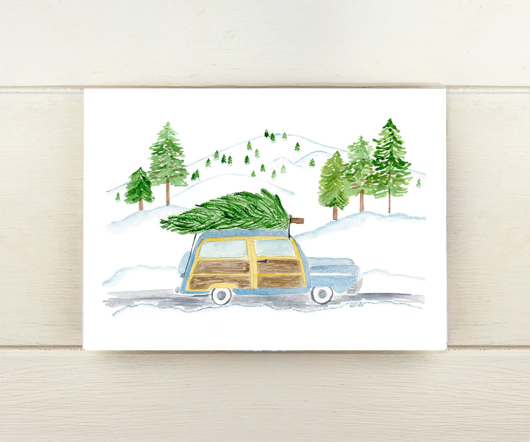 Woody Wagon Holiday Card
