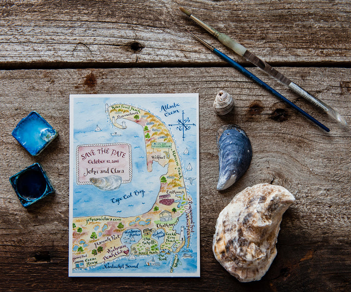 Cape Cod wedding map