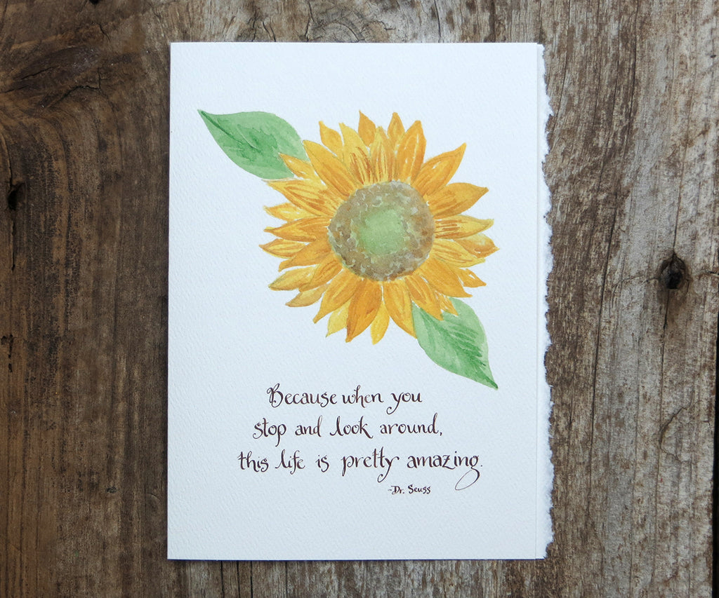 Amazing Sunflower Quote Card