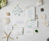 Beach Hydrangea wedding invitation