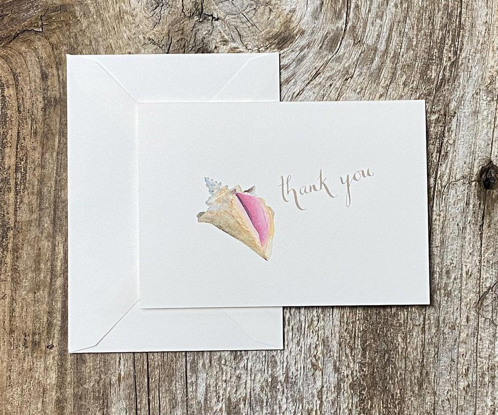 Conch shell thank you note