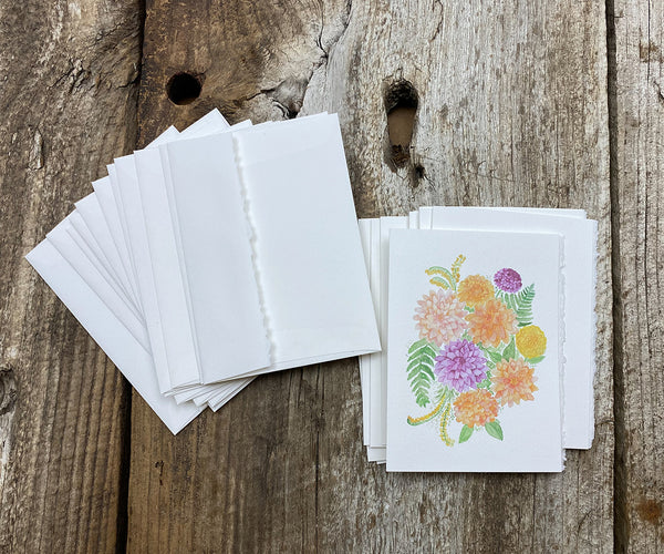 Dahlia Bouquet notecards