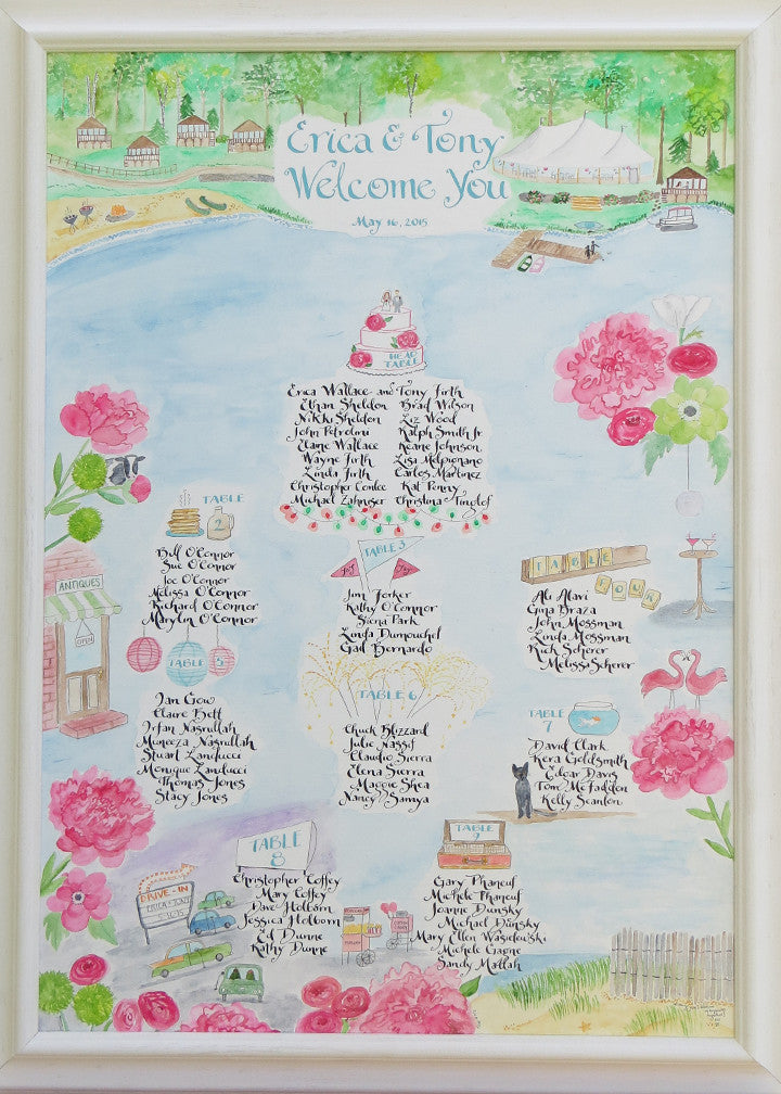 camp wedding seating chart