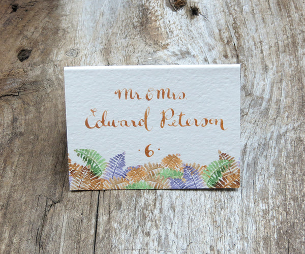 Autumn Trees with Ferns Escort/Place Card