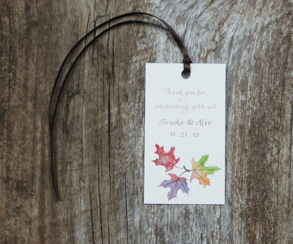 October Leaves Favor Tags