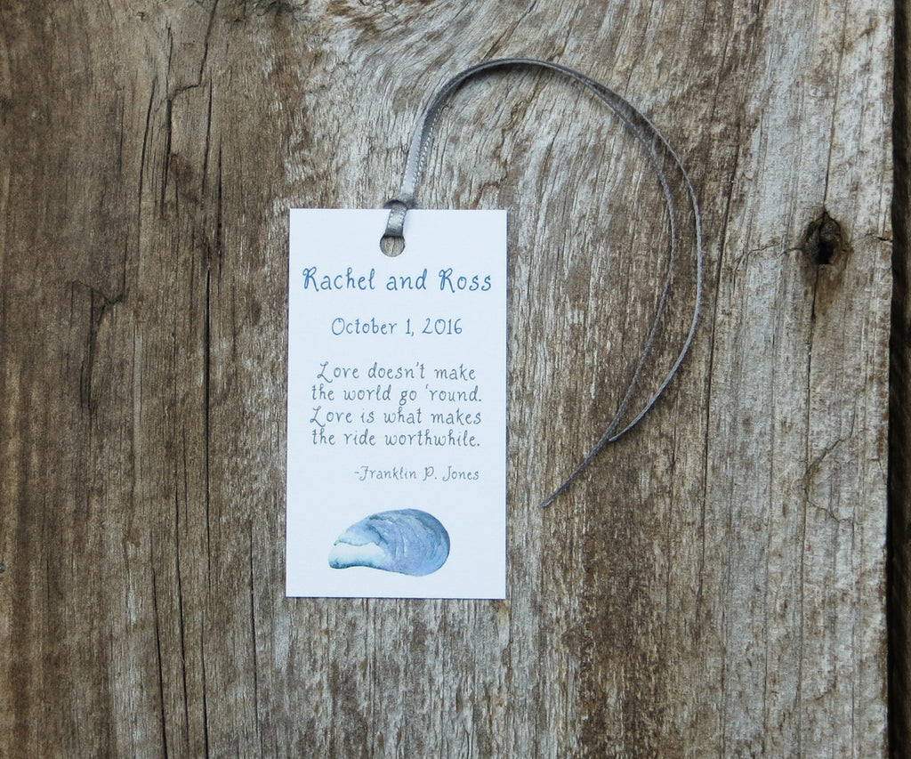 Mussel Shells Favor Tags