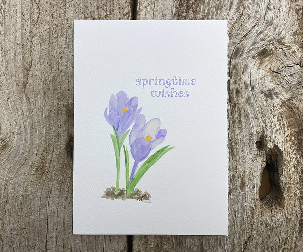 Crocus spring card