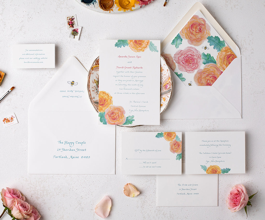 Garden Roses Wedding Invitation