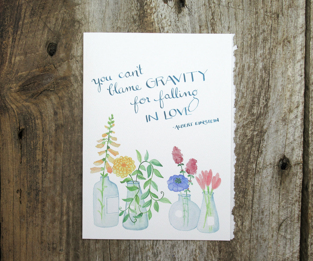 Gravity Love Quote Card