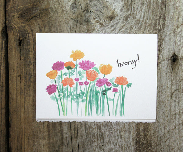 Hooray Flowers Card