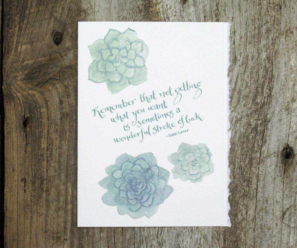Succulents Quote Card