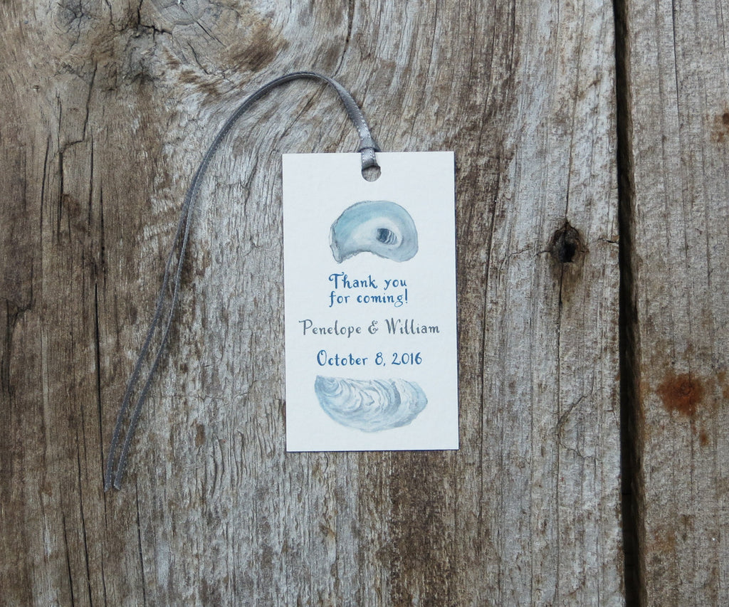 Oyster Bar Shell Favor Tags