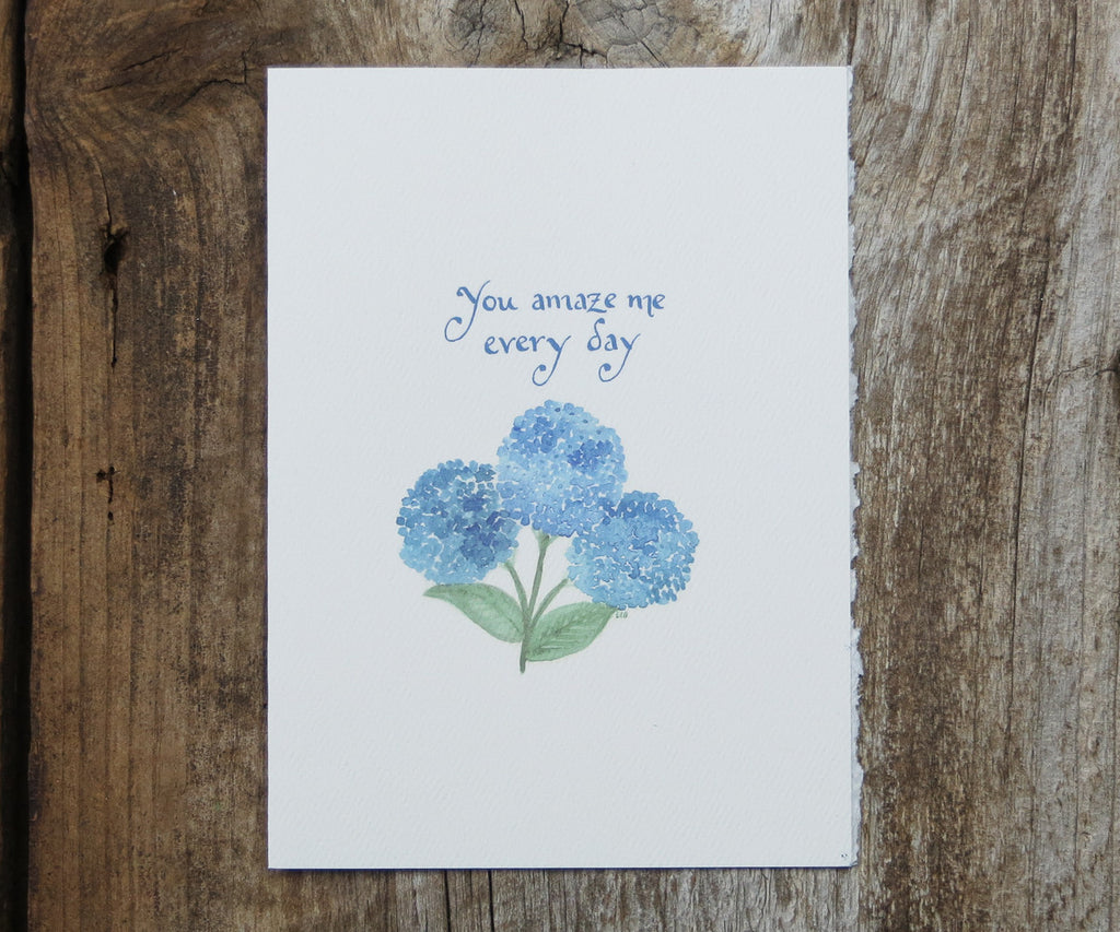 Blue Hydrangea Mother's Day Card