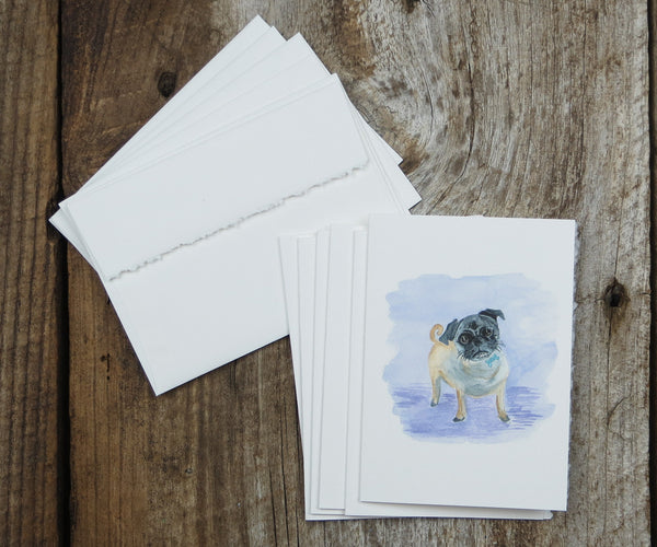 pug note cards