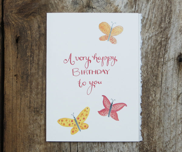  butterfly birthday card