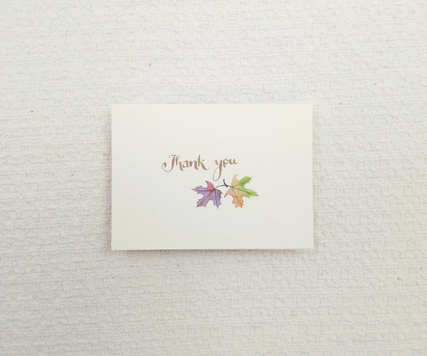 October Leaves Thank You Notes