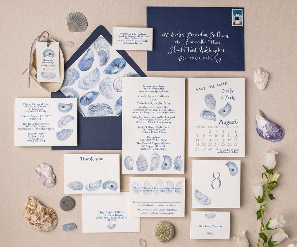 Oyster Bar Wedding Invitation – El's Cards