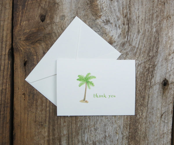 Palm tree thank you note