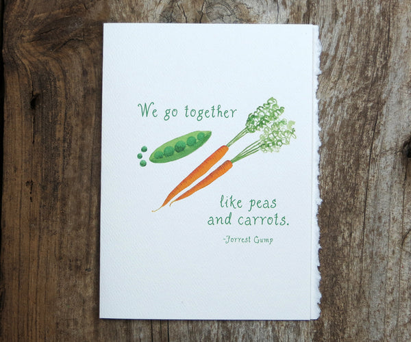 Peas and Carrots Quote Card